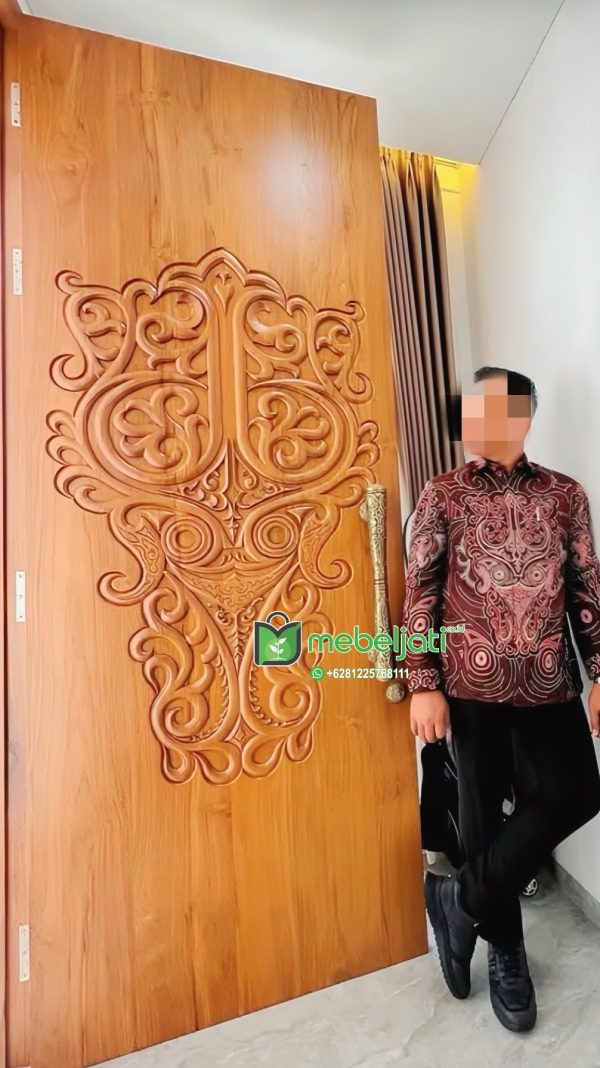 Daun Pintu Jati Ukiran Khas Batak Custom Permintaan Pembeli Batak