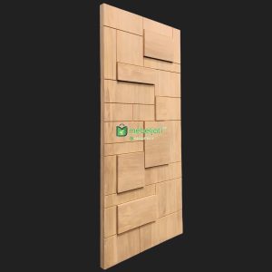 Pintu Minimalis Simple Urat Kayu Jati Super Dengan Pola Estetik Dan Presisi