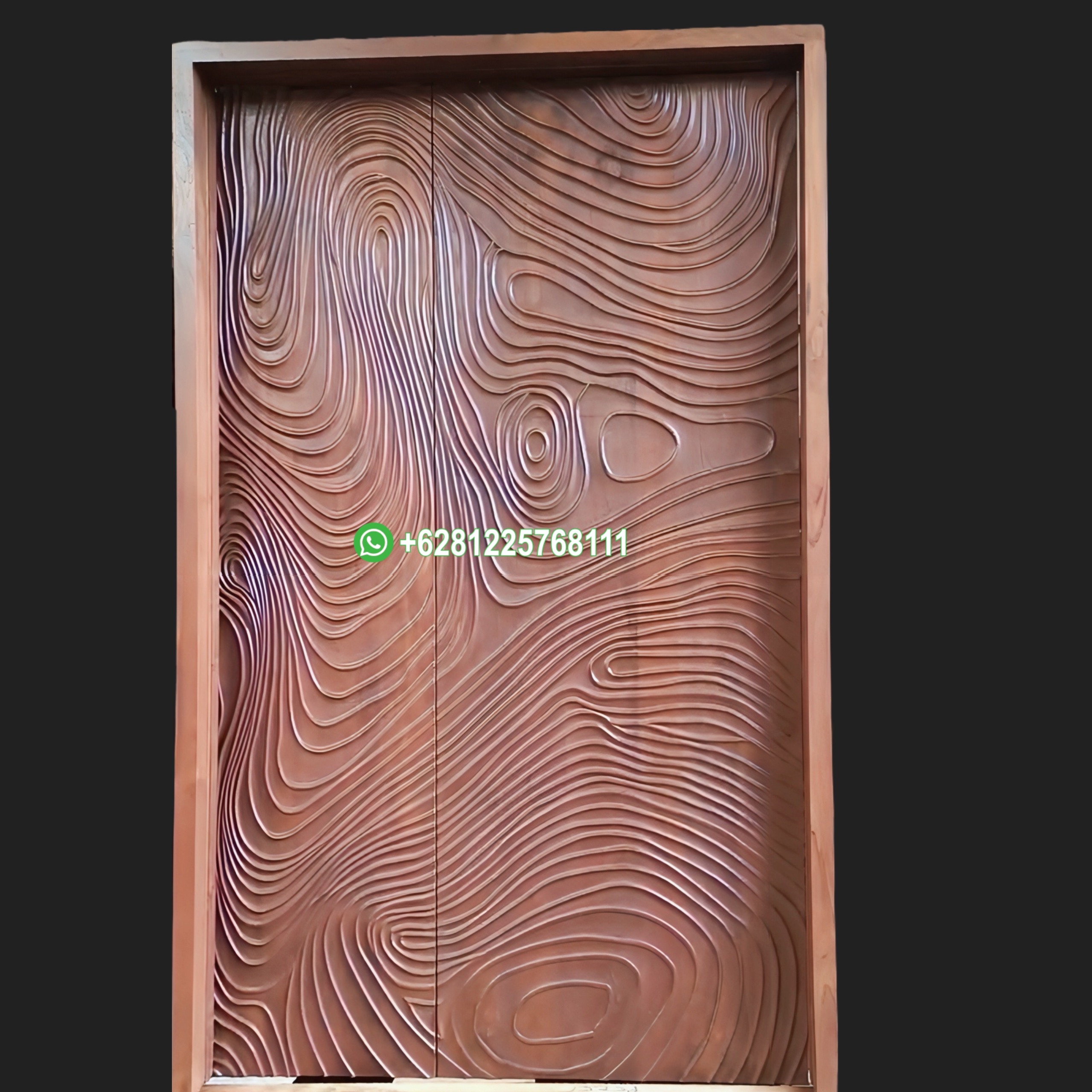 Pintu Utama Antikan Ukiran Unik Dan Estetik Motif Serat Kayu Jati