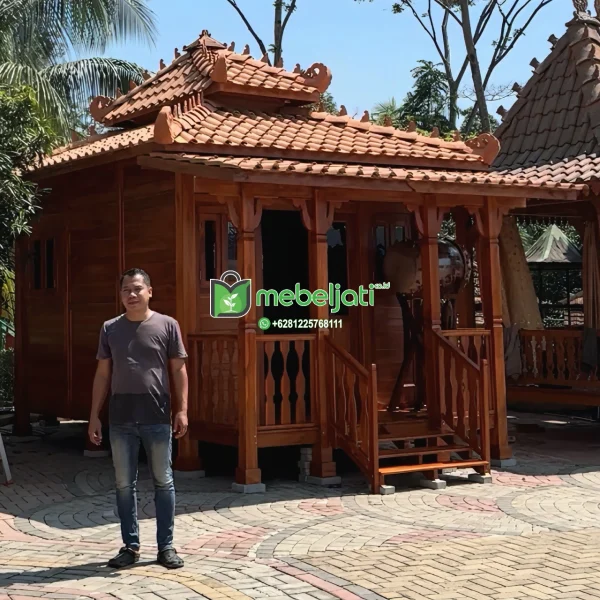 Gazebo Mushola Kayu Jati 3x5 Meter